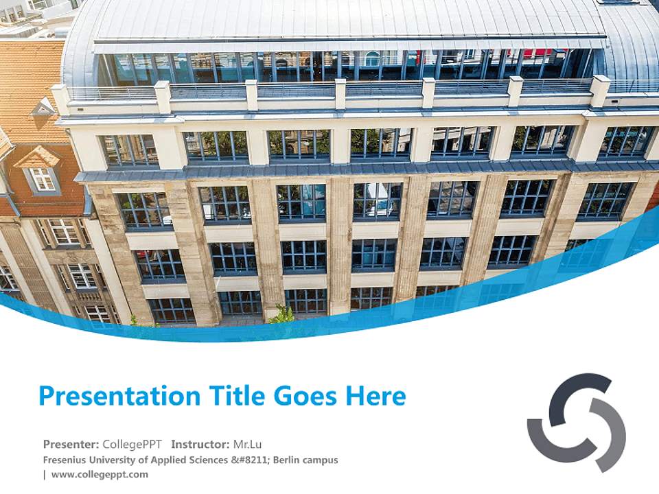 Fresenius University of Applied Sciences – Berlin campus Course/Courseware Creation PPT Template4:3 ratio PPT effect preview image5