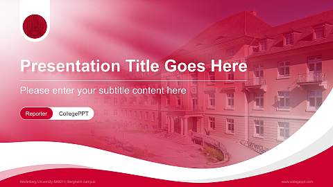 Heidelberg University – Bergheim campus Lecture Sharing and Networking Event PPT Template