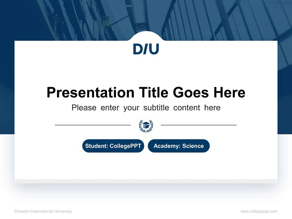 Dresden International University National Scholarship Defense PPT Template4:3 ratio PPT effect preview image4
