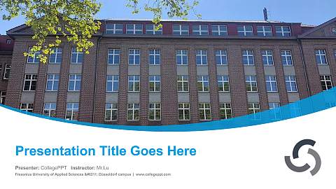 Fresenius University of Applied Sciences – Düsseldorf campus Course/Courseware Creation PPT Template