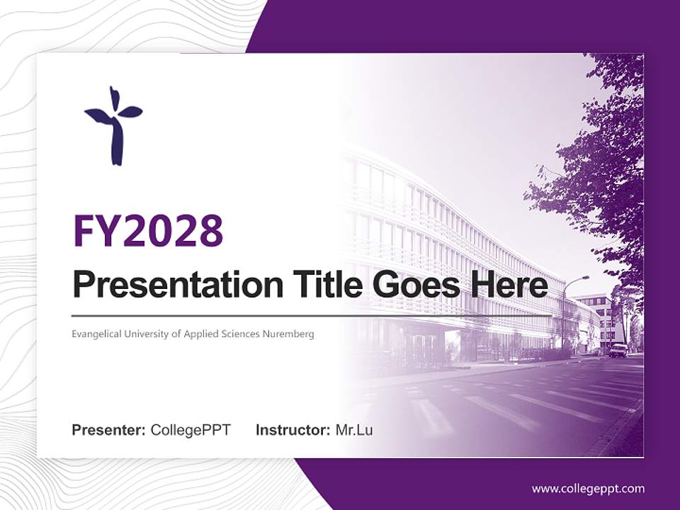 Evangelical University of Applied Sciences Nuremberg Academic Presentation/Research Findings Report PPT Template4:3 ratio PPT effect preview image5