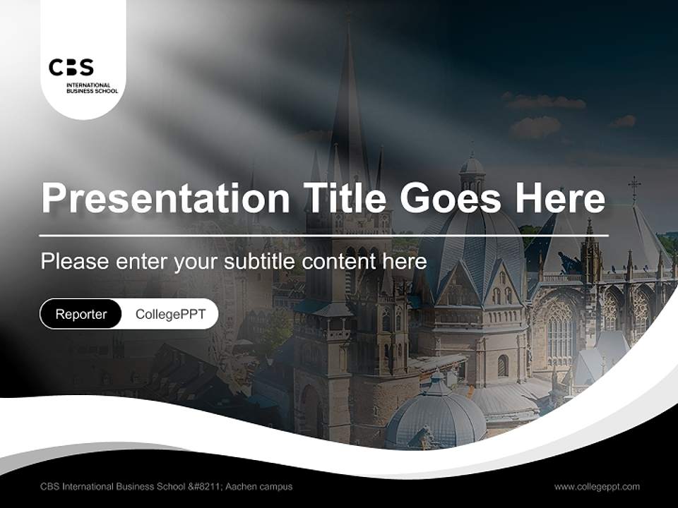 CBS International Business School – Aachen campus Lecture Sharing and Networking Event PPT Template4:3 ratio PPT effect preview image4