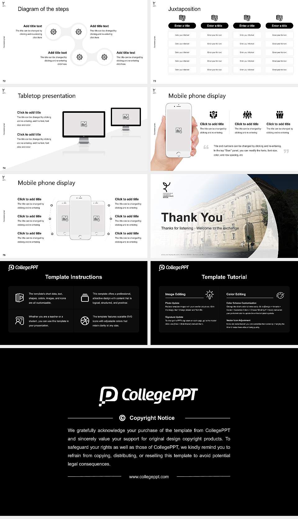 Hanns Eisler School of Music Berlin Competition/Entrepreneurship Contest PPT Template16:9 ratio PPT effect preview image9