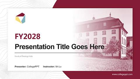 Faculty of Theology Fulda Academic Presentation/Research Findings Report PPT Template