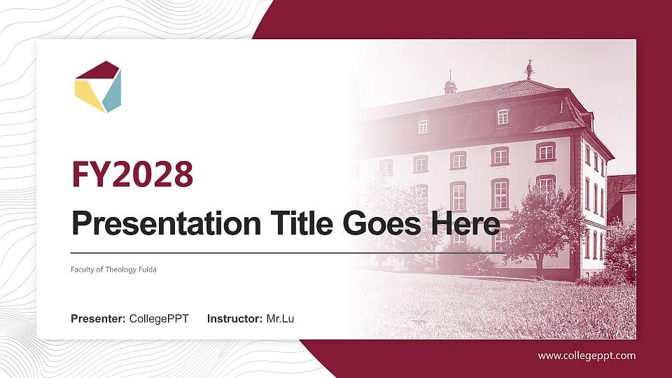 Faculty of Theology Fulda Academic Presentation/Research Findings Report PPT Template16:9 ratio PPT effect preview image