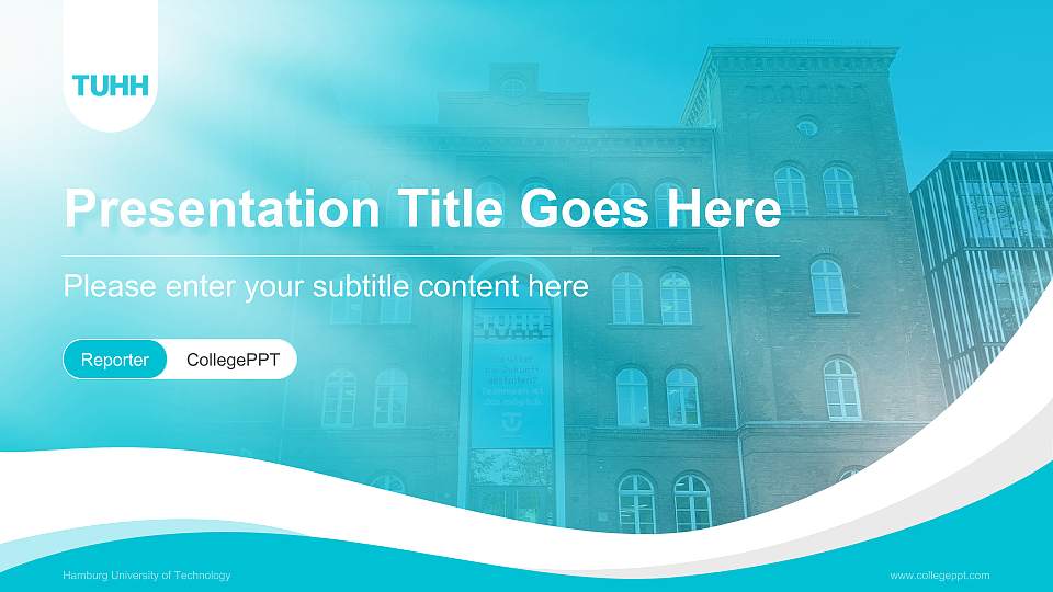 Hamburg University of Technology Lecture Sharing and Networking Event PPT Template16:9 ratio PPT effect preview image