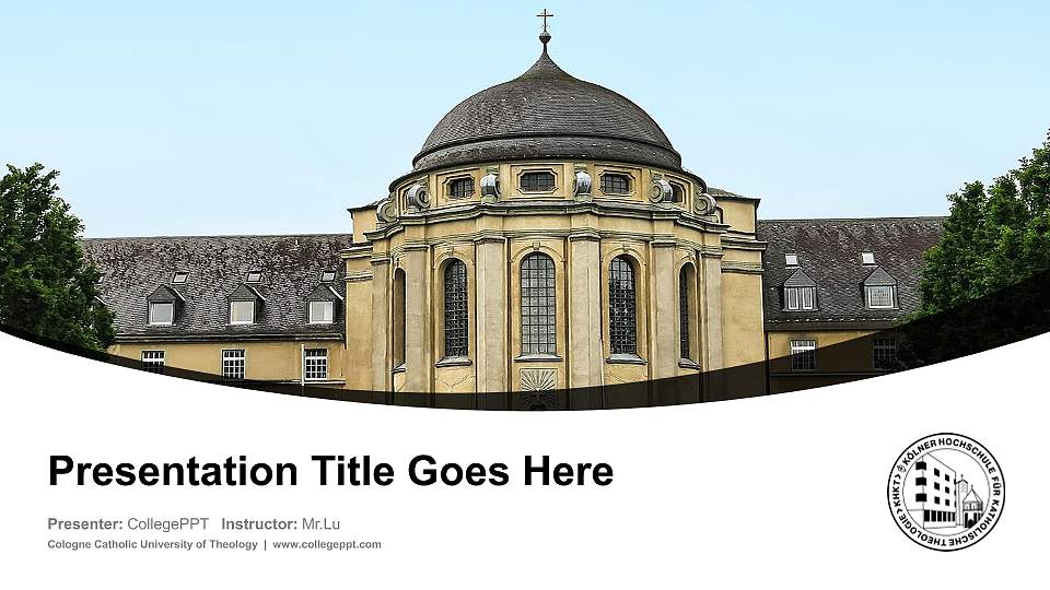 Cologne Catholic University of Theology Course/Courseware Creation PPT Template16:9 ratio PPT effect preview image