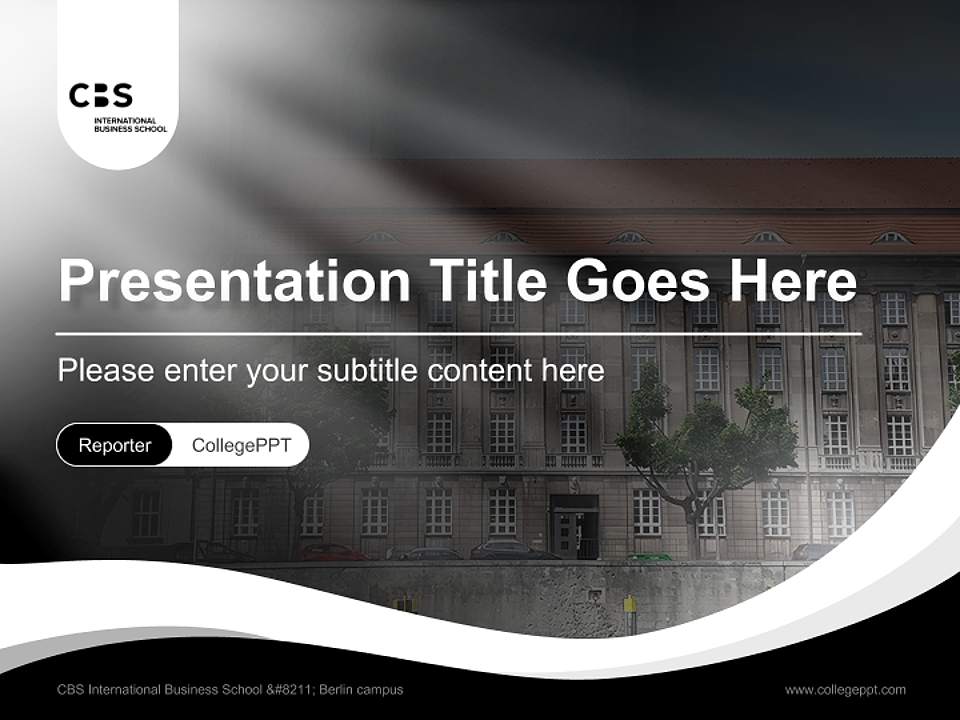 CBS International Business School – Berlin campus Lecture Sharing and Networking Event PPT Template4:3 ratio PPT effect preview image4