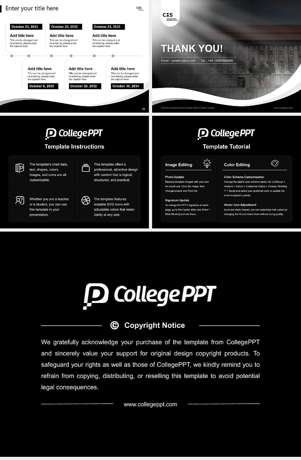 CBS International Business School – Berlin campus Lecture Sharing and Networking Event PPT Template4:3 ratio PPT effect preview image4