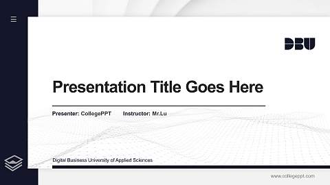 Digital Business University of Applied Sciences Thesis Proposal/Graduation Defense PPT Template