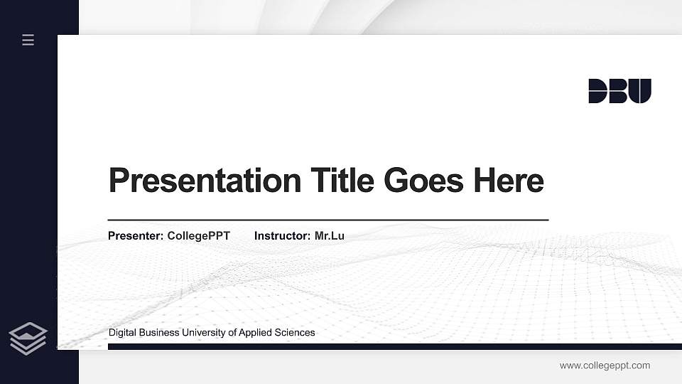Digital Business University of Applied Sciences Thesis Proposal/Graduation Defense PPT Template16:9 ratio PPT effect preview image