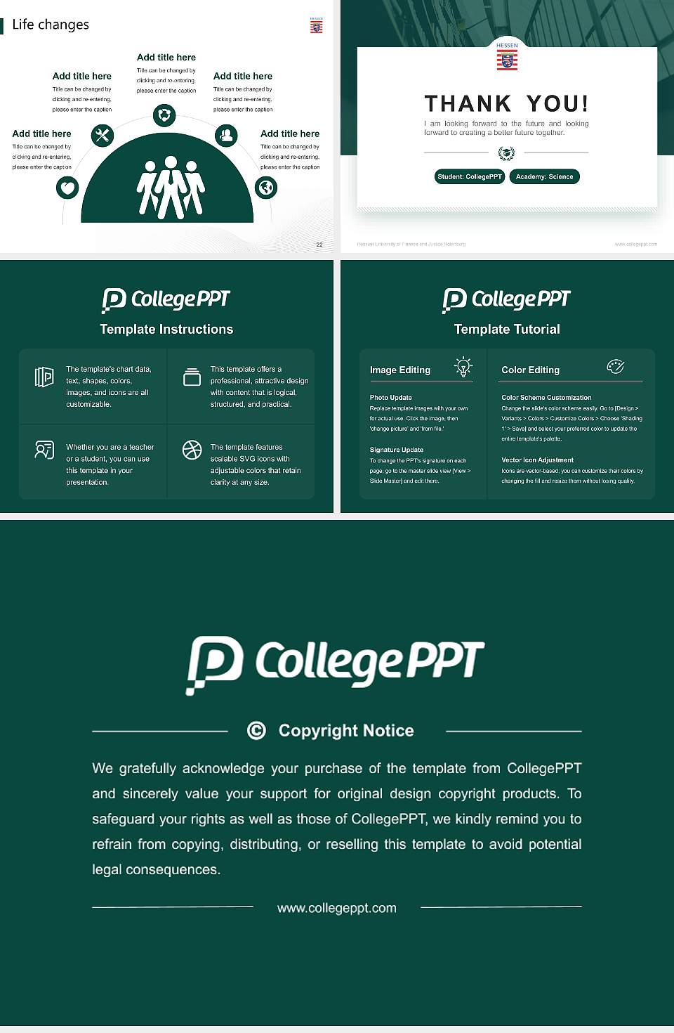 Hessian University of Finance and Justice Rotenburg National Scholarship Defense PPT Template4:3 ratio PPT effect preview image4