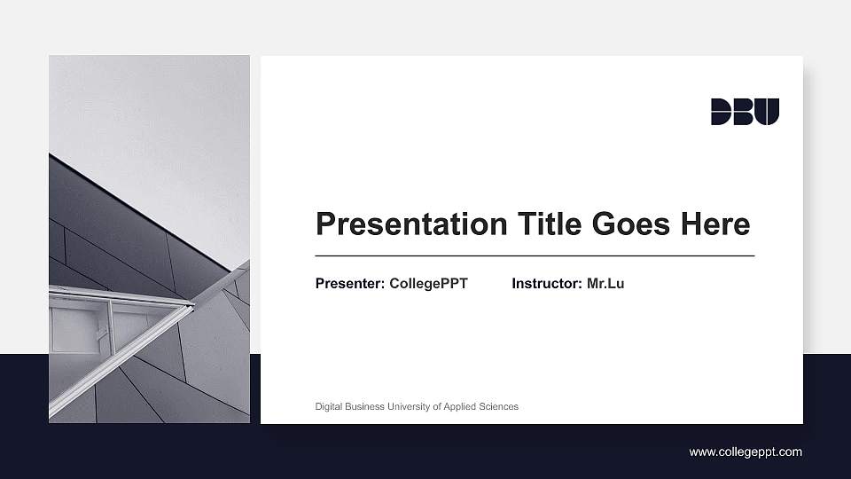 Digital Business University of Applied Sciences General PPT Template16:9 ratio PPT effect preview image