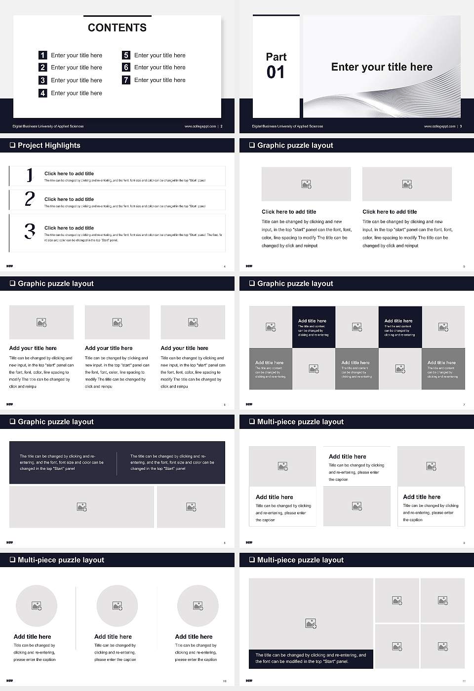 Digital Business University of Applied Sciences General PPT Template16:9 ratio PPT effect preview image2
