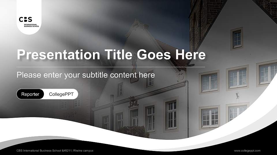 CBS International Business School – Rheine campus Lecture Sharing and Networking Event PPT Template16:9 ratio PPT effect preview image
