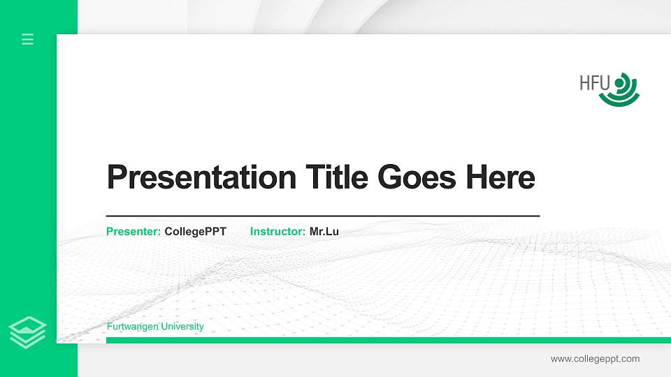Furtwangen University Thesis Proposal/Graduation Defense PPT Template16:9 ratio PPT effect preview image