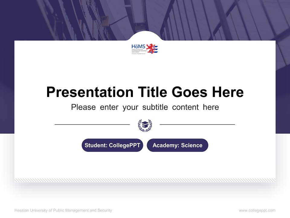 Hessian University of Public Management and Security National Scholarship Defense PPT Template4:3 ratio PPT effect preview image4