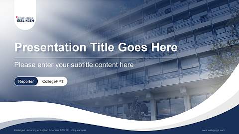 Esslingen University of Applied Sciences – Hilltop campus Lecture Sharing and Networking Event PPT Template