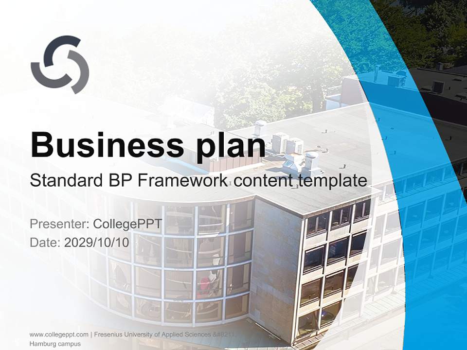 Fresenius University of Applied Sciences – Hamburg campus Competition/Entrepreneurship Contest PPT Template4:3 ratio PPT effect preview image9