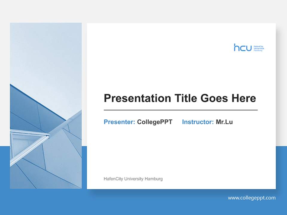 HafenCity University Hamburg General PPT Template4:3 ratio PPT effect preview image6