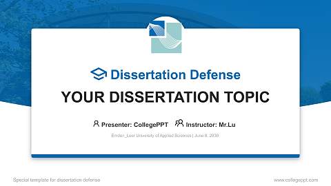 Emden_Leer University of Applied Sciences Graduation Thesis Defense PPT Template