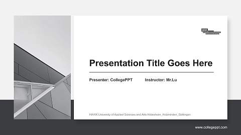 HAWK University of Applied Sciences and Arts Hildesheim_Holzminden_Göttingen General PPT Template