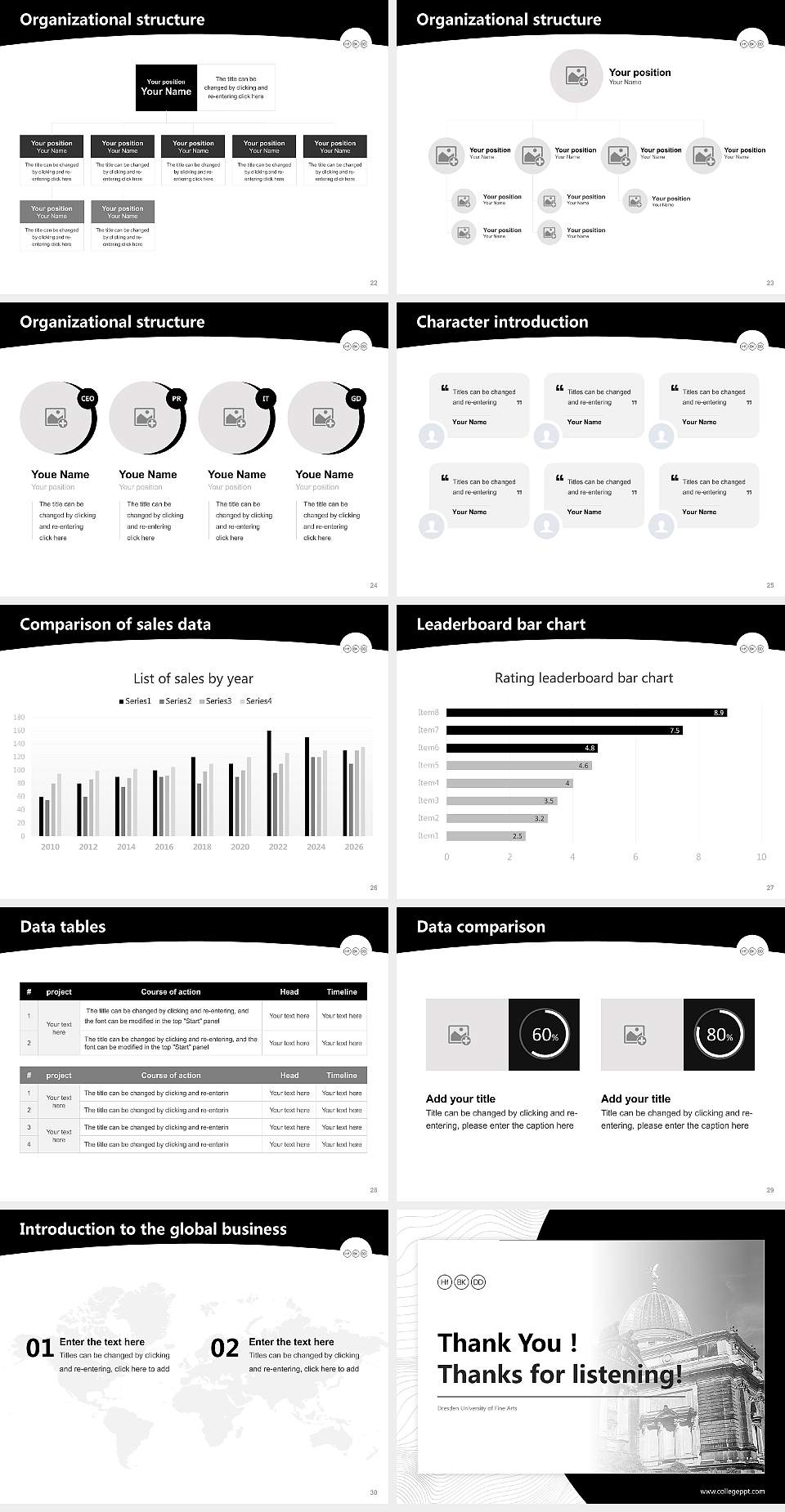 Dresden University of Fine Arts Academic Presentation/Research Findings Report PPT Template4:3 ratio PPT effect preview image4