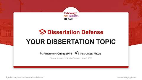 Cologne University of Applied Sciences Graduation Thesis Defense PPT Template