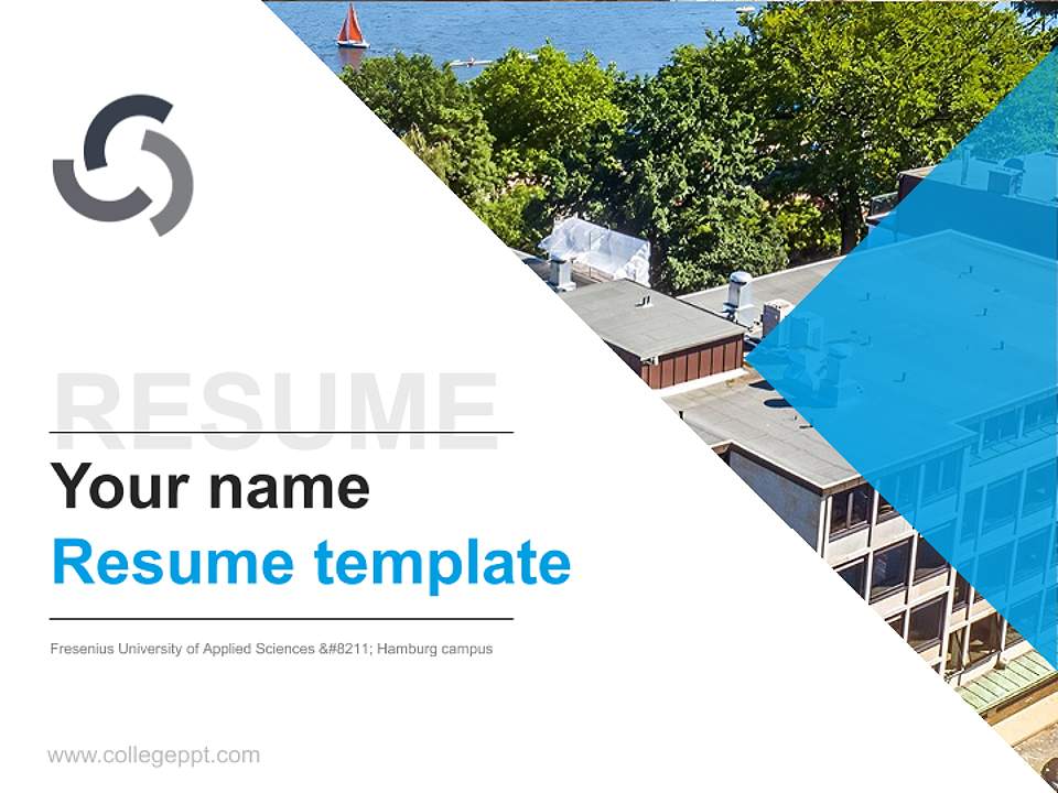 Fresenius University of Applied Sciences – Hamburg campus Resume PPT Template4:3 ratio PPT effect preview image5