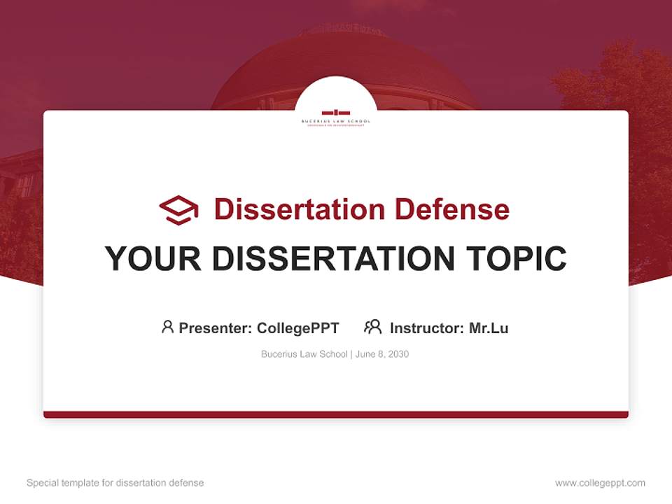 Bucerius Law School Graduation Thesis Defense PPT Template4:3 ratio PPT effect preview image7