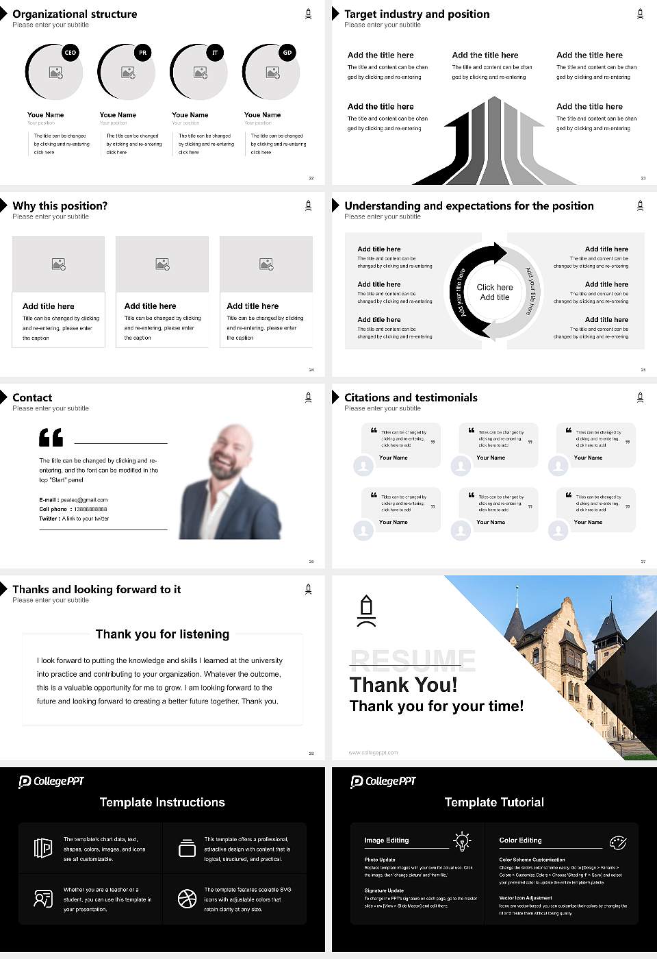 Burg Giebichenstein University of Art and Design Halle Resume PPT Template16:9 ratio PPT effect preview image4