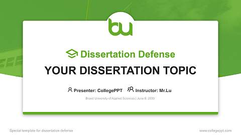 Brand University of Applied Sciences Graduation Thesis Defense PPT Template