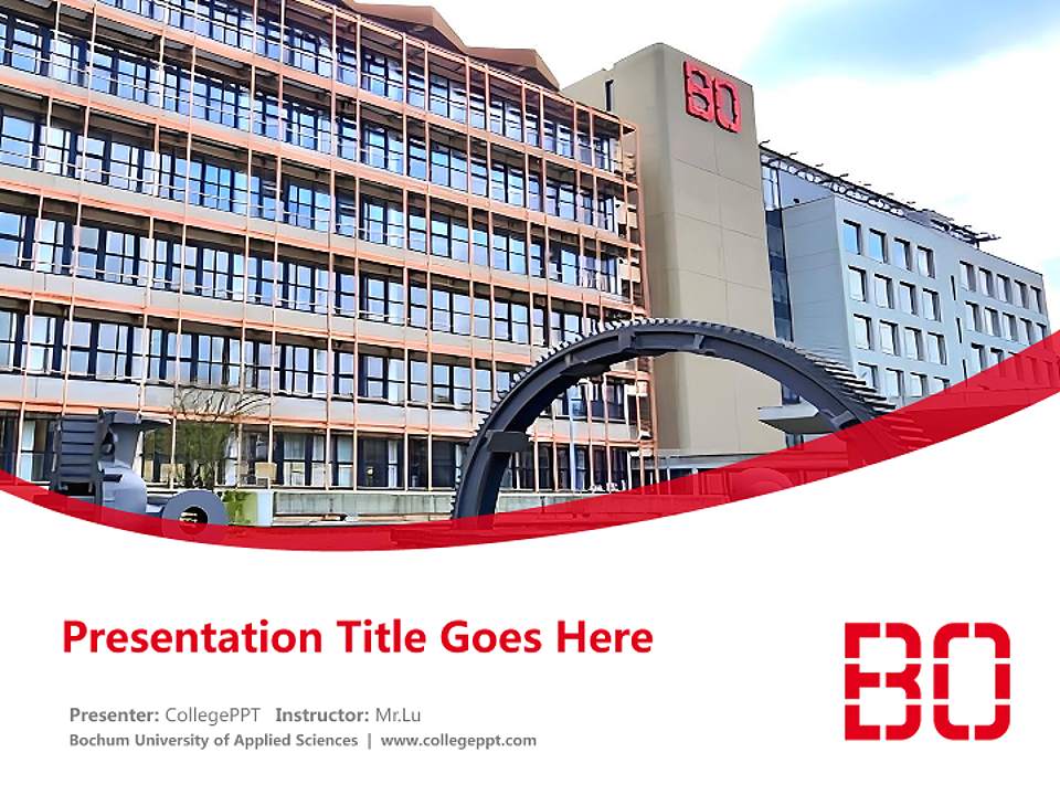 Bochum University of Applied Sciences Course/Courseware Creation PPT Template4:3 ratio PPT effect preview image5