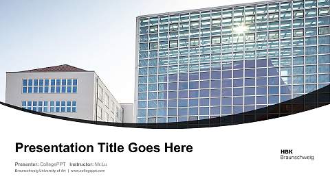 Braunschweig University of Art Course/Courseware Creation PPT Template