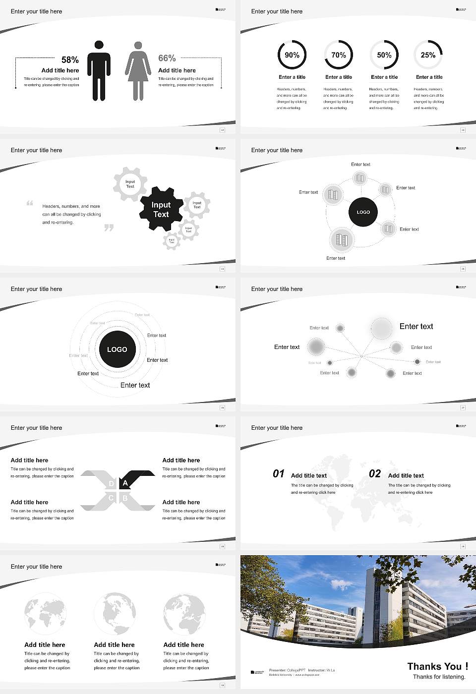 Bielefeld University Course/Courseware Creation PPT Template16:9 ratio PPT effect preview image4