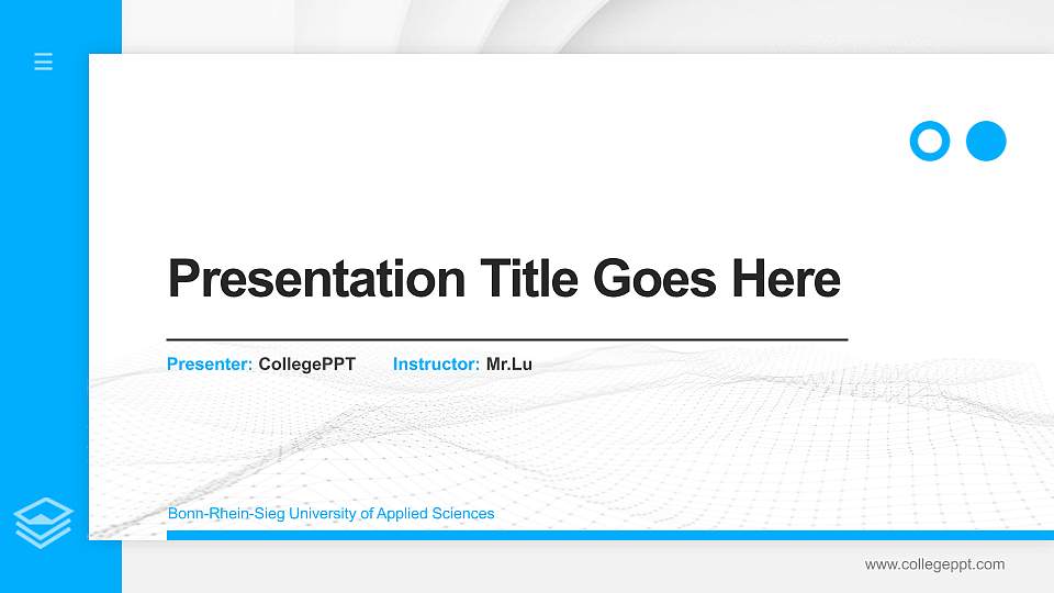 Bonn-Rhein-Sieg University of Applied Sciences Thesis Proposal/Graduation Defense PPT Template16:9 ratio PPT effect preview image