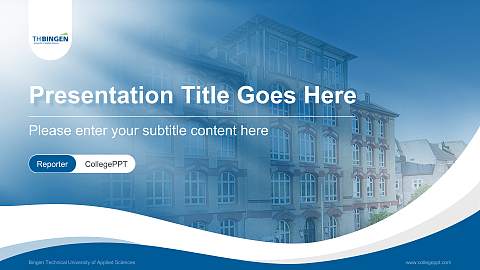 Bingen Technical University of Applied Sciences Lecture Sharing and Networking Event PPT Template