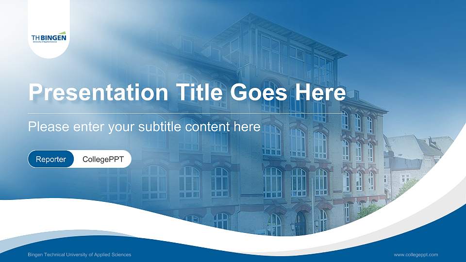Bingen Technical University of Applied Sciences Lecture Sharing and Networking Event PPT Template16:9 ratio PPT effect preview image