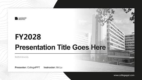 Bielefeld University Academic Presentation/Research Findings Report PPT Template