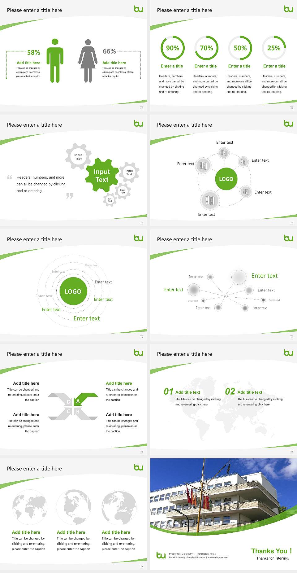 Brand University of Applied Sciences Course/Courseware Creation PPT Template4:3 ratio PPT effect preview image4