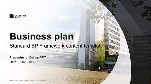Bielefeld University Competition/Entrepreneurship Contest PPT Template