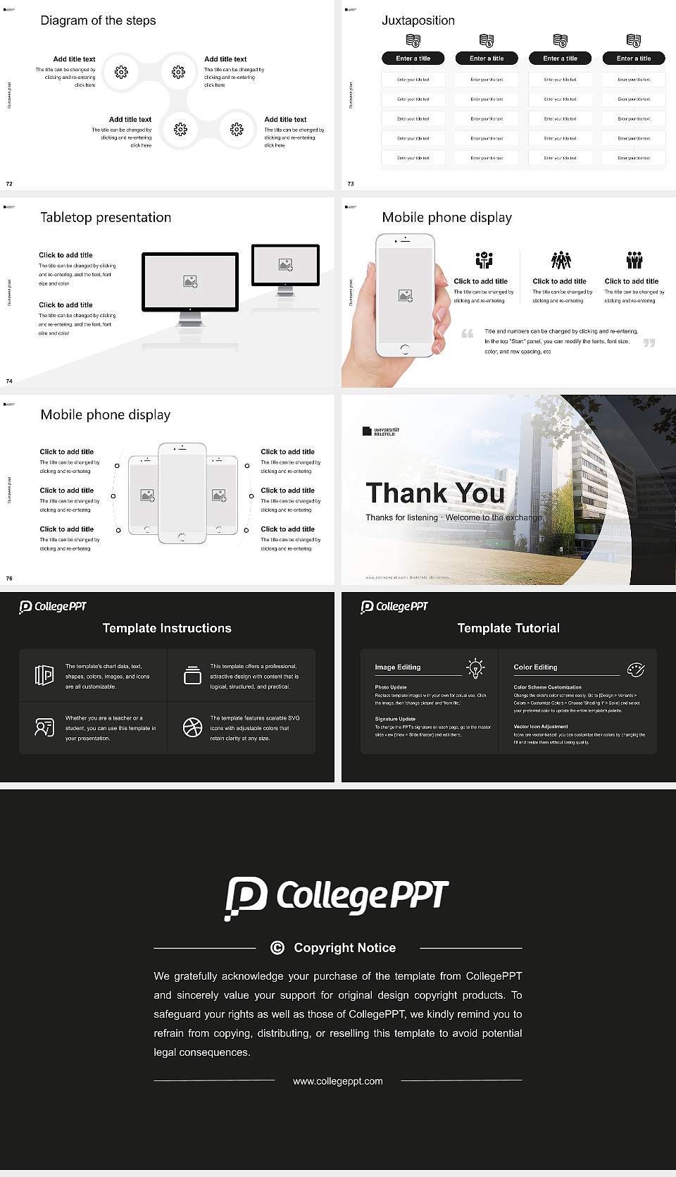 Bielefeld University Competition/Entrepreneurship Contest PPT Template16:9 ratio PPT effect preview image9