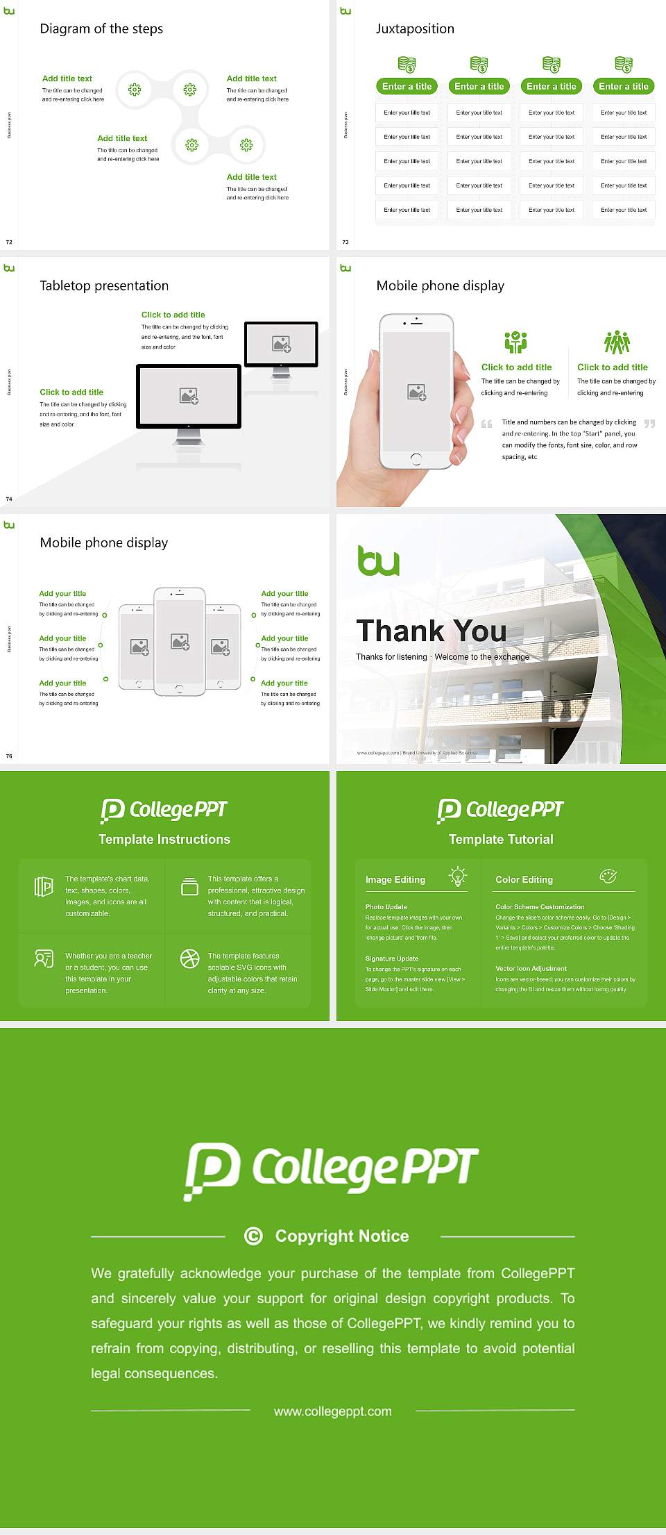 Brand University of Applied Sciences Competition/Entrepreneurship Contest PPT Template4:3 ratio PPT effect preview image9