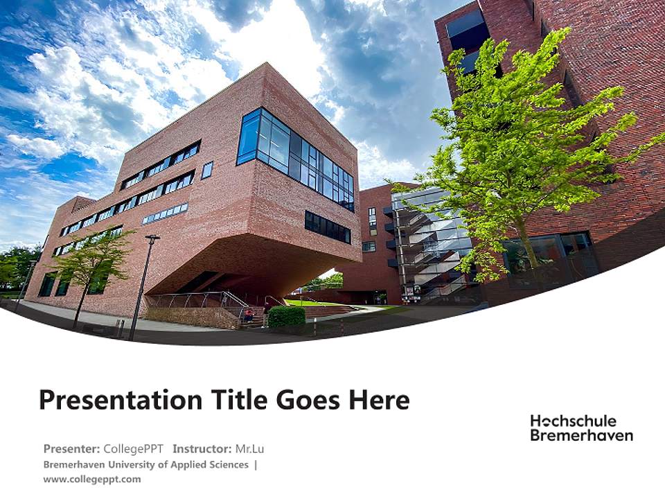 Bremerhaven University of Applied Sciences Course/Courseware Creation PPT Template4:3 ratio PPT effect preview image5