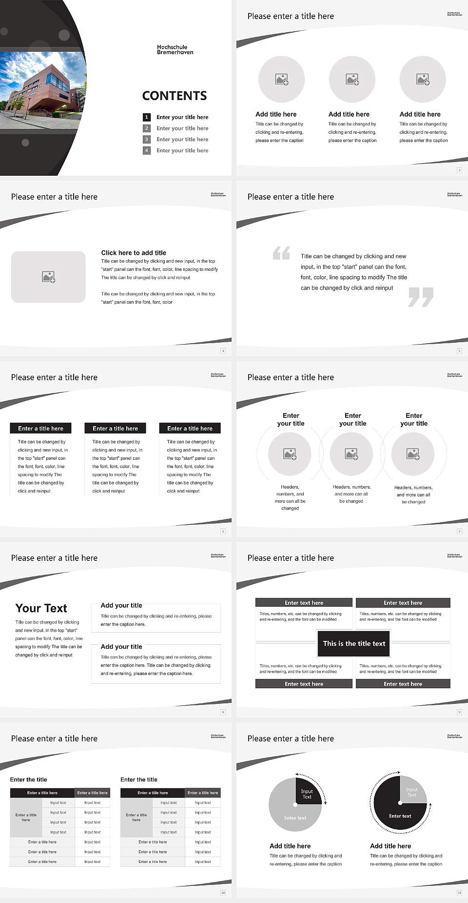 Bremerhaven University of Applied Sciences Course/Courseware Creation PPT Template4:3 ratio PPT effect preview image2