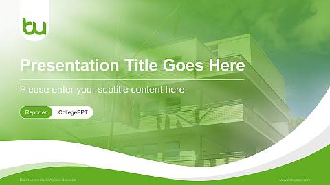 Brand University of Applied Sciences Lecture Sharing and Networking Event PPT Template