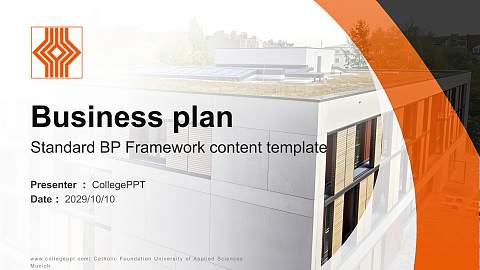 Catholic Foundation University of Applied Sciences Munich Competition/Entrepreneurship Contest PPT Template