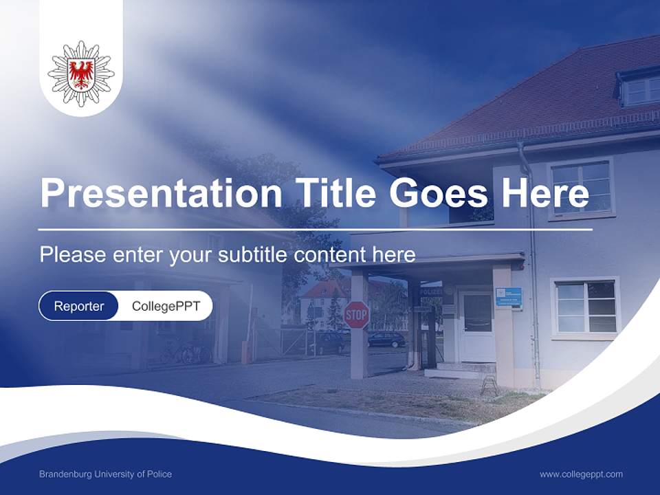 Brandenburg University of Police Lecture Sharing and Networking Event PPT Template4:3 ratio PPT effect preview image4