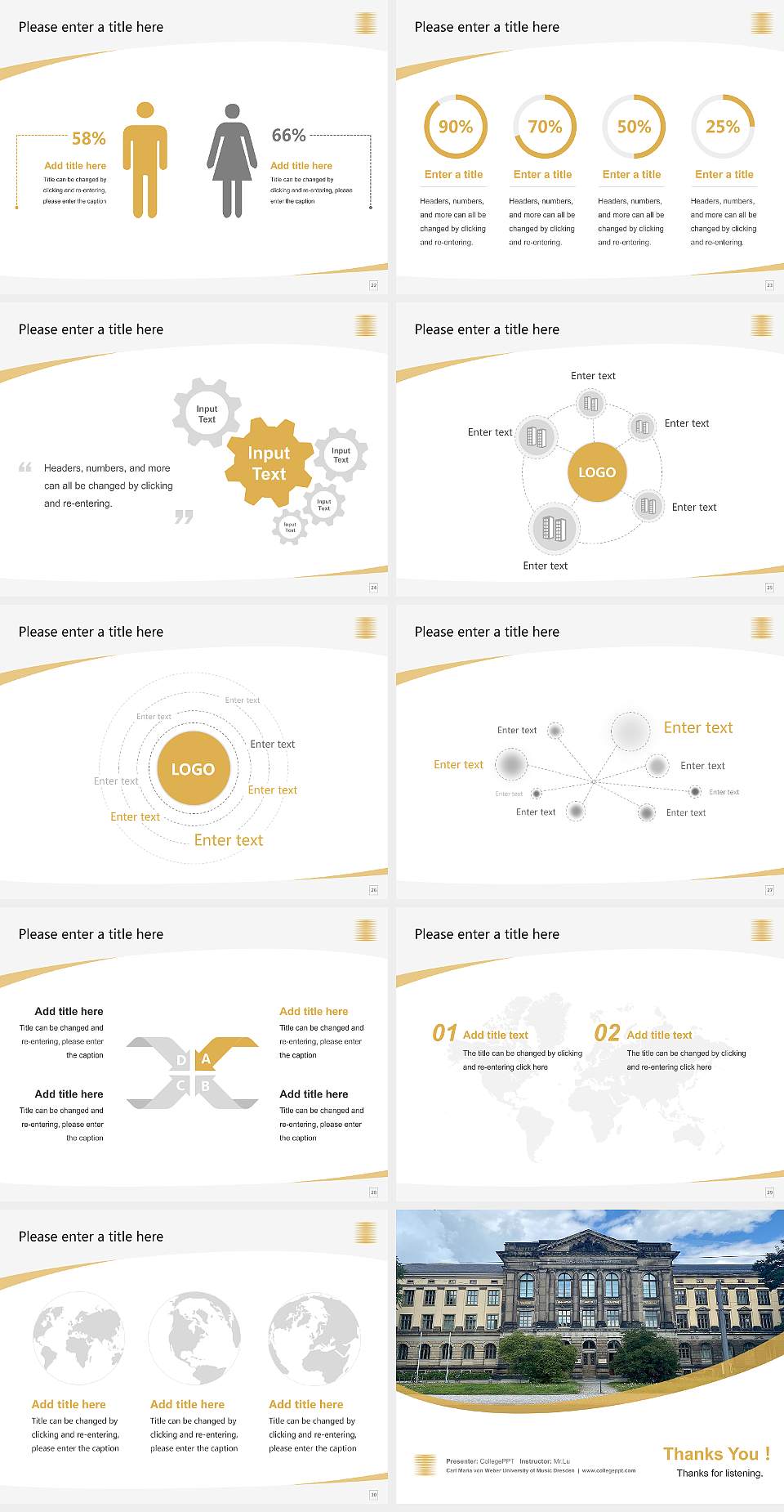 Carl Maria von Weber University of Music Dresden Course/Courseware Creation PPT Template4:3 ratio PPT effect preview image4