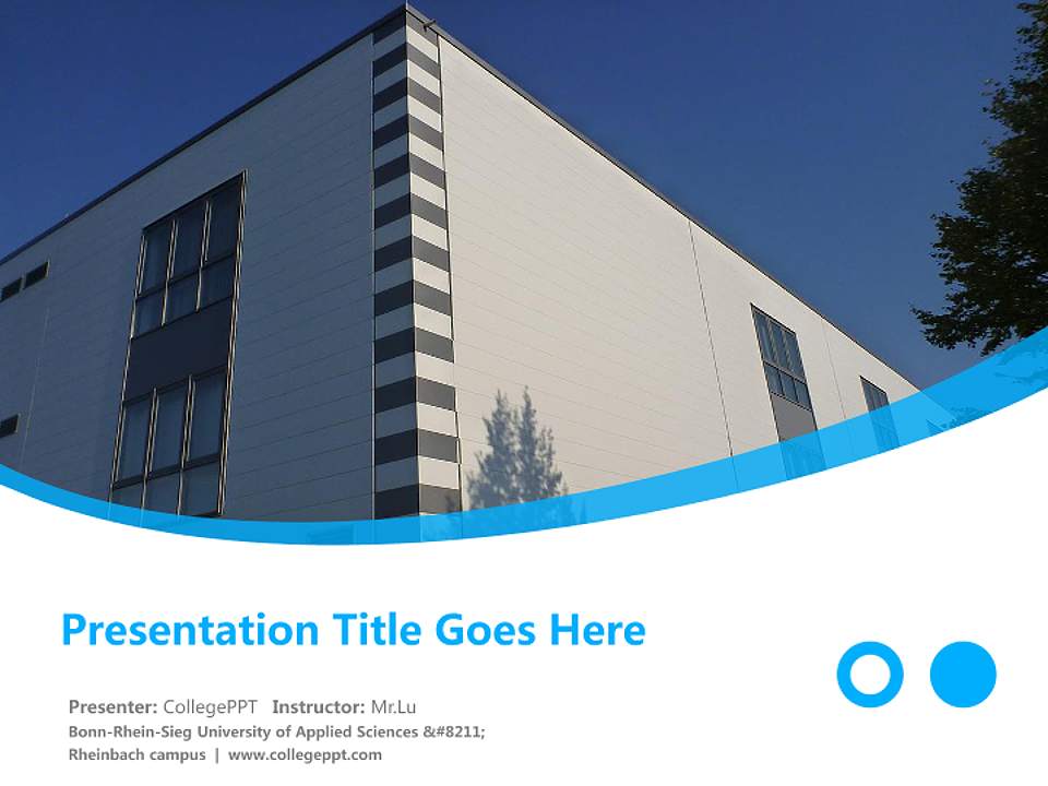 Bonn-Rhein-Sieg University of Applied Sciences – Rheinbach campus Course/Courseware Creation PPT Template4:3 ratio PPT effect preview image5